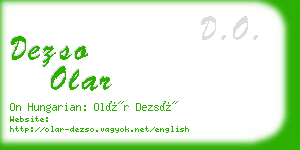 dezso olar business card